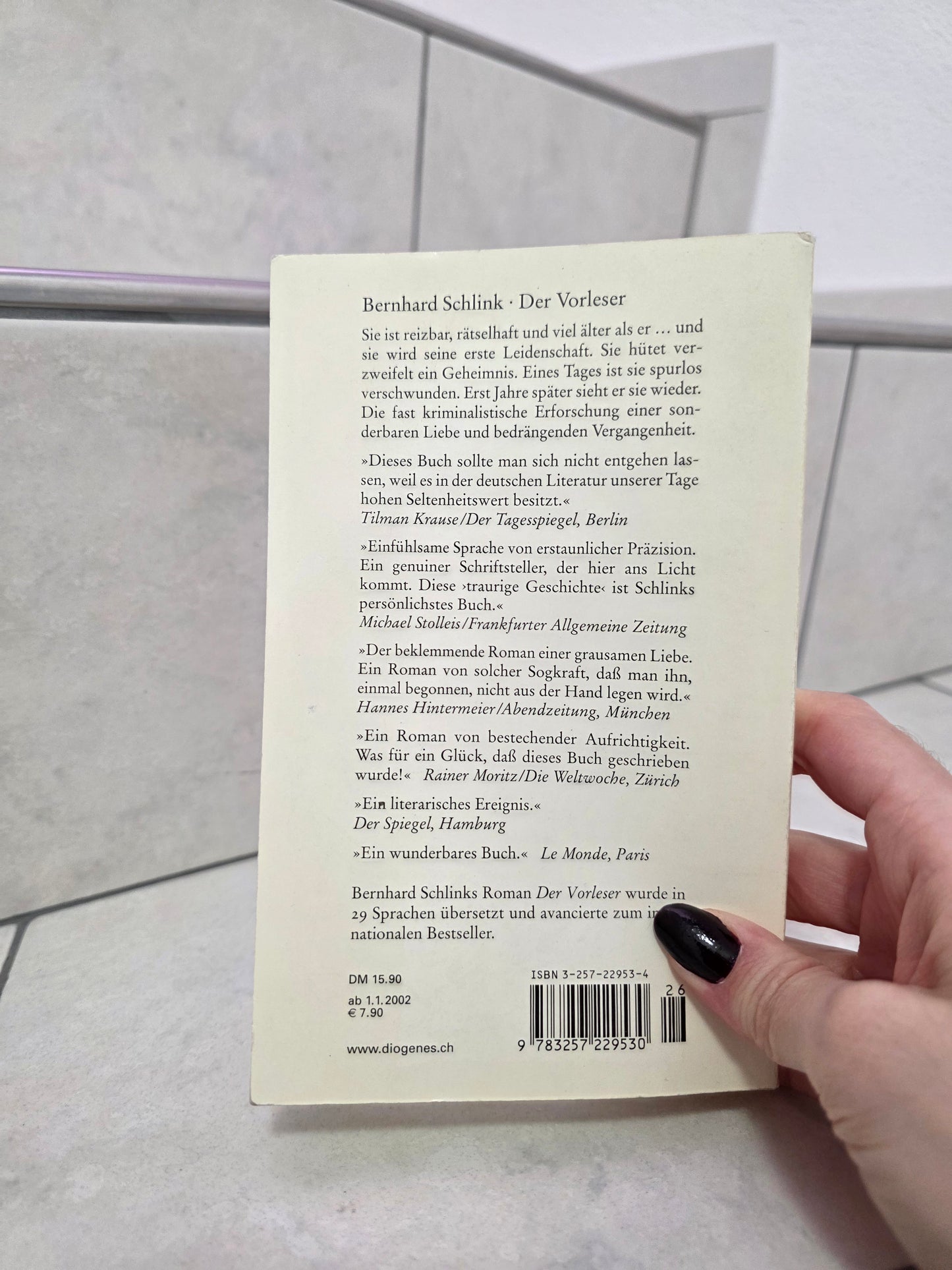 Der Vorleser von Bernhard Schlink