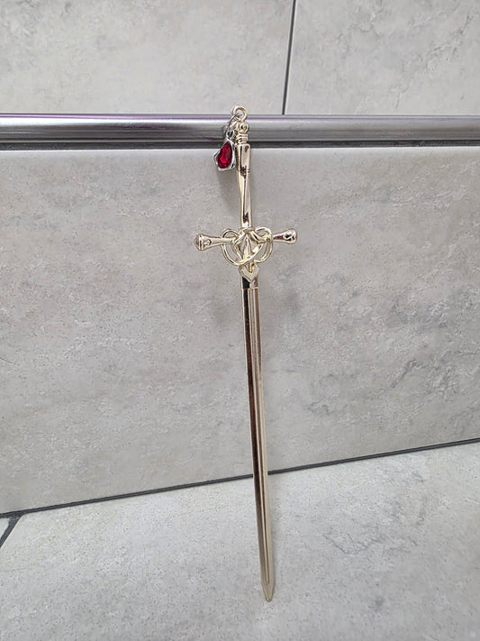 Schwert Lesezeichen gold