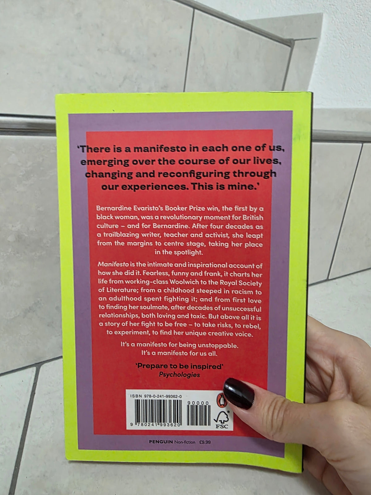 Manifesto On Never Giving Up by Bernardine Evaristo
